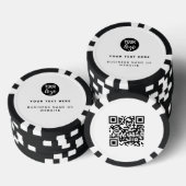 QR Code Business Logo Modern minimalistisch bedrij Poker Chips (Opstapeling)