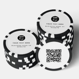 QR Code Business Logo Modern minimalistisch bedrij Poker Chips