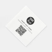QR Code Business Logo Modern minimalistisch bedrij Servet (Hoek)