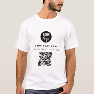 QR Code Business Logo Modern minimalistisch bedrij T-shirt