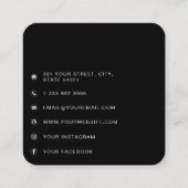 QR Code Business Logo Modern minimalistisch bedrij Vierkante Visitekaartje (Achterkant)