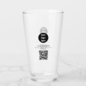 QR Code Business Logo Modern minimalistisch Glas (Achterkant)