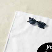 QR Code Business Logo Modern minimalistisch Strandlaken (In situ)