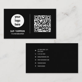 QR Code Business Logo Modern minimalistisch Visitekaartje
