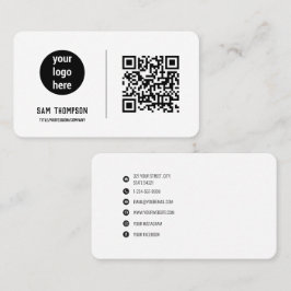 QR Code Business Logo Modern minimalistisch Visitekaartje