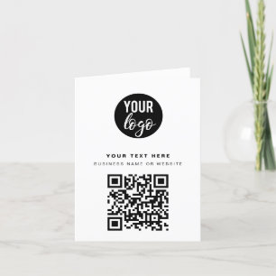 QR-code Business Logo Modern minimalistisch wit Feestdagen Kaart
