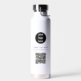 QR-code Business Logo Modern minimalistisch wit Waterfles
