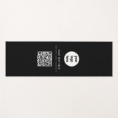 QR-code Business Logo Modern minimalistisch zwart Yogamat (Voorkant (horizontaal))