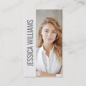 QR Code Business Logo Modern Professional Gray Visitekaartje (Voorkant)