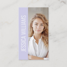 QR Code Business Logo Modern Professional Lavender Visitekaartje