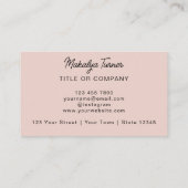 QR Code Business Logo Modern Professional Pink Visitekaartje (Achterkant)