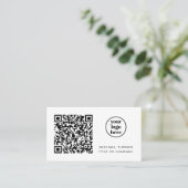 QR Code Business Logo Modern Professional Visitekaartje (Staand voorkant)