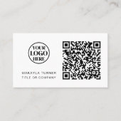QR Code Business Logo Modern Professional Visitekaartje (Voorkant)