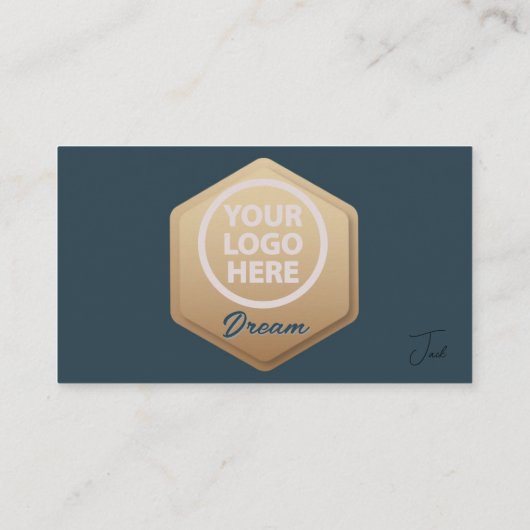 QR Code Business Logo | Modern professioneel gebru Visitekaartje (Achterkant)