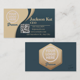QR Code Business Logo   Modern professioneel gebru Visitekaartje