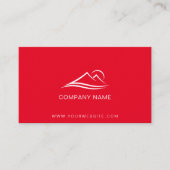 QR Code Business Logo Modern Professioneel Rood Visitekaartje (Voorkant)