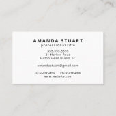 QR Code Business Logo Modern Professionele Sjabloo Visitekaartje (Achterkant)