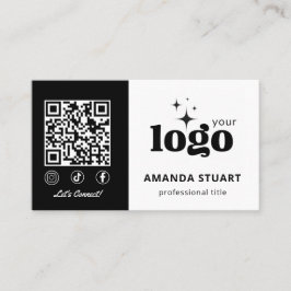 QR Code Business Logo Modern Professionele Sjabloo Visitekaartje