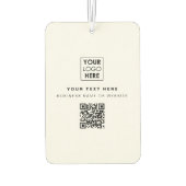 QR Code Business Logo Modern Zakelijk Wit Luchtverfrisser (Achterkant)