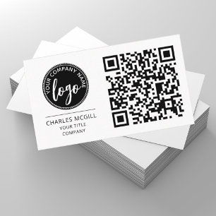 QR Code Business Logo   Moderne beroepsbeoefenaren Visitekaartje