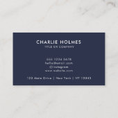 QR Code Business Logo | Moderne marineberoepen Visitekaartje (Achterkant)