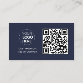 QR Code Business Logo | Moderne marineberoepen Visitekaartje