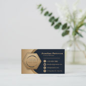 QR Code Business Logo | Moderne marineberoepen Visitekaartje (Staand voorkant)