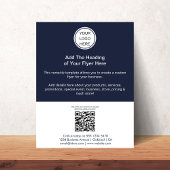 QR Code & Business Logo Moderne Marketing Flyer