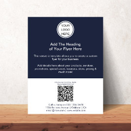 QR Code & Business Logo Moderne Marketing Flyer