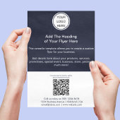 QR Code & Business Logo Moderne Marketing Flyer