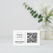 QR Code Business Logo Moderne Professional Visitekaartje (Staand voorkant)