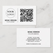 QR Code Business Logo Moderne Professional Visitekaartje (Voorkant / Achterkant)