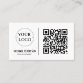 QR Code Business Logo Moderne Professional Visitekaartje (Voorkant)