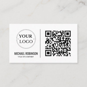 QR Code Business Logo Moderne Professional Visitekaartje