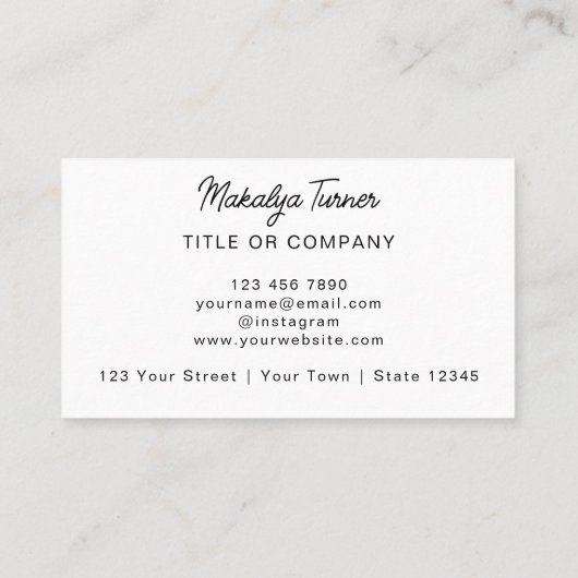 QR Code Business Logo Moderne Professional Visitekaartje (Achterkant)