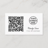 QR Code Business Logo Moderne Professional Visitekaartje (Voorkant)
