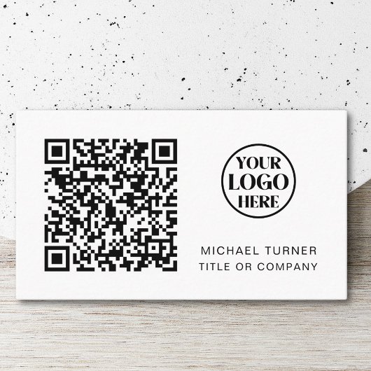 QR Code Business Logo Moderne Professional Visitekaartje