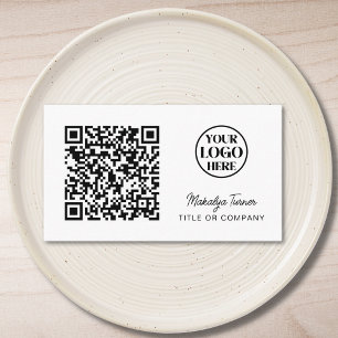 QR Code Business Logo Moderne Professional Visitekaartje