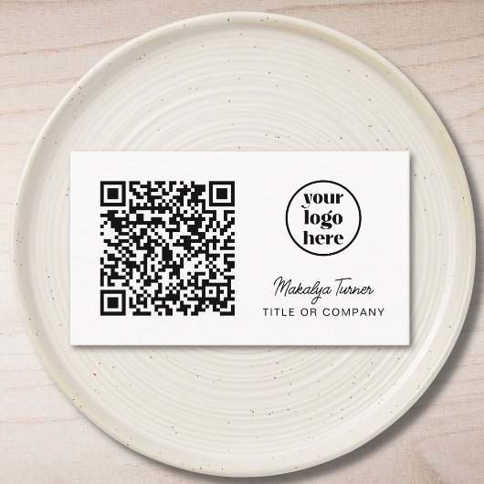 QR Code Business Logo Moderne Professional Visitekaartje