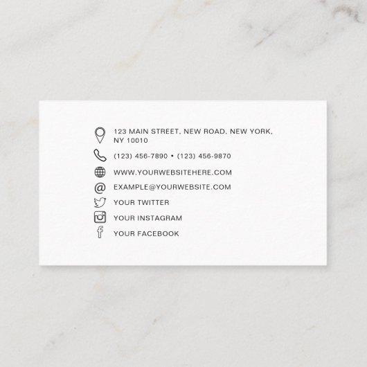 QR Code Business Logo Moderne Professional Visitekaartje (Achterkant)