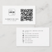 QR Code Business Logo Moderne Professional Visitekaartje (Voorkant / Achterkant)