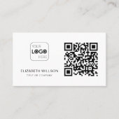 QR Code Business Logo Moderne Professional Visitekaartje (Voorkant)