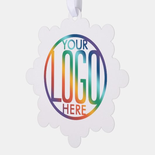 QR Code Business Logo Prettige feestdagen Ornament Kaart (Links)