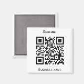 QR-code Business Logo Professional - Aangepast zwa Magneet (Voorkant / Achterkant)