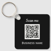 QR-code Business Logo Professional - Aangepast zwa Sleutelhanger (Voorkant)