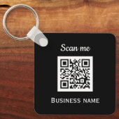 QR-code Business Logo Professional - Aangepast zwa Sleutelhanger (Voorkant)