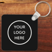 QR-code Business Logo Professional - Aangepast zwa Sleutelhanger (Achterkant)