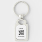 QR-code Business Logo Professional - Aangepast zwa Sleutelhanger (Voorkant)