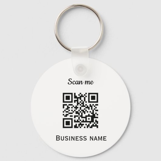 QR-code Business Logo Professional - Aangepast zwa Sleutelhanger (Voorkant)