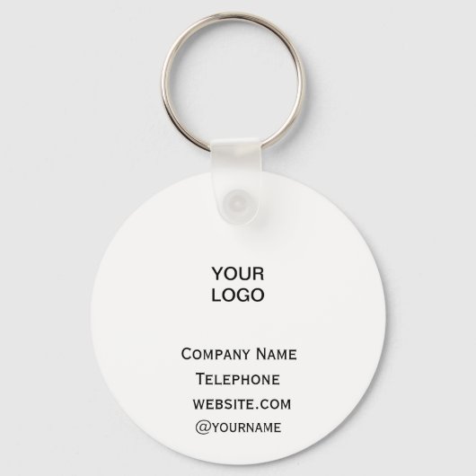 QR-code Business Logo Professional - Aangepast zwa Sleutelhanger (Achterkant)